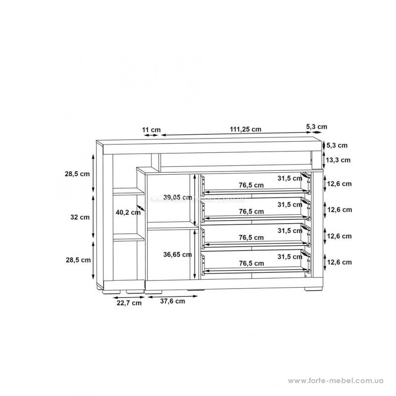 Комод Julietta CRMK35L Комод Julietta CRMK35L